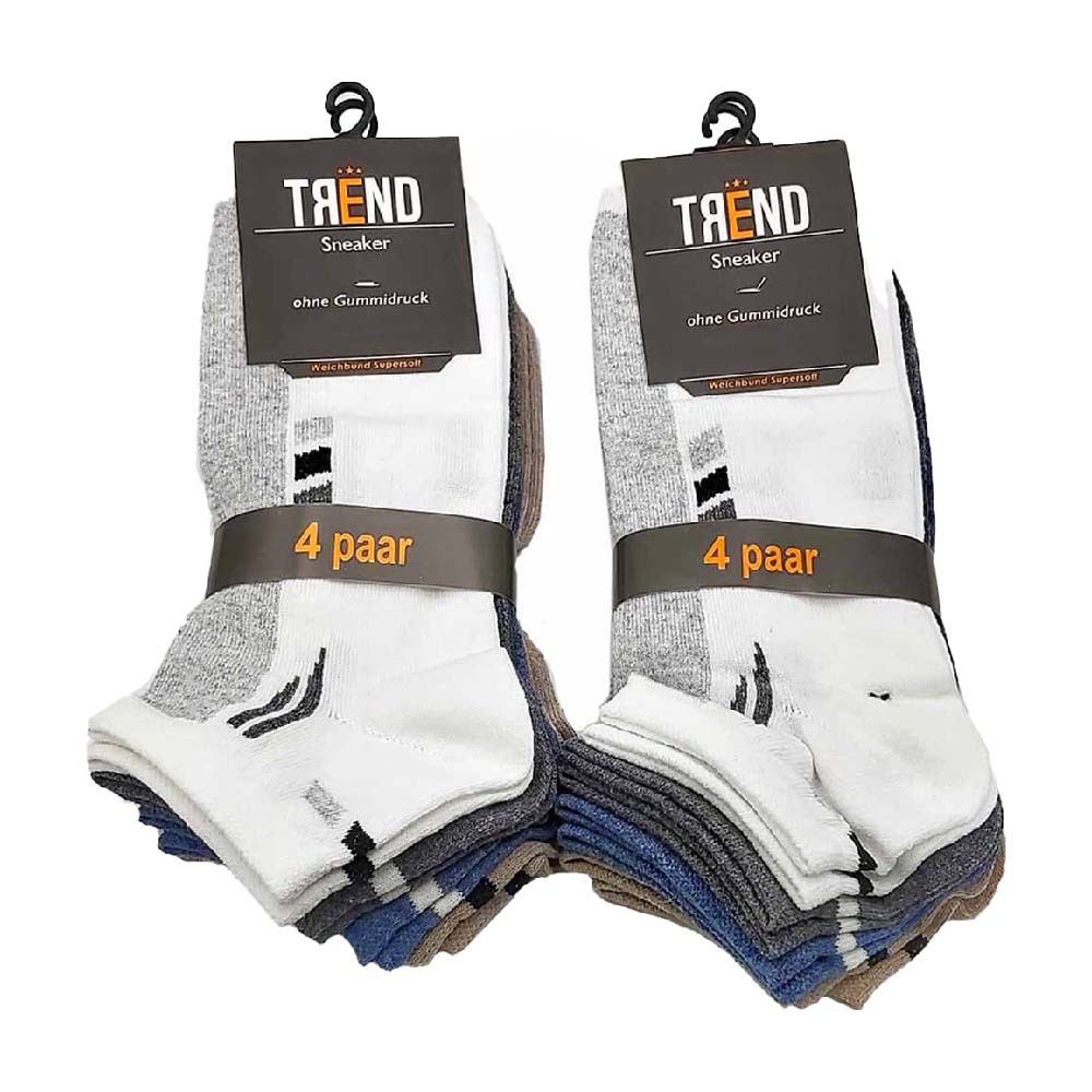 Trend Sneaker Herren Socken Mehrfarbig 4er Pack